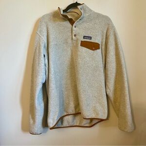 Women Patagonia Sweater with Brown Accents